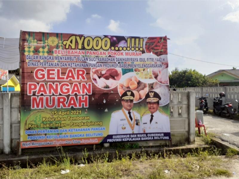 Dinas Pertanian Babel Gelar Pasar Murah di Tiga Lokasi