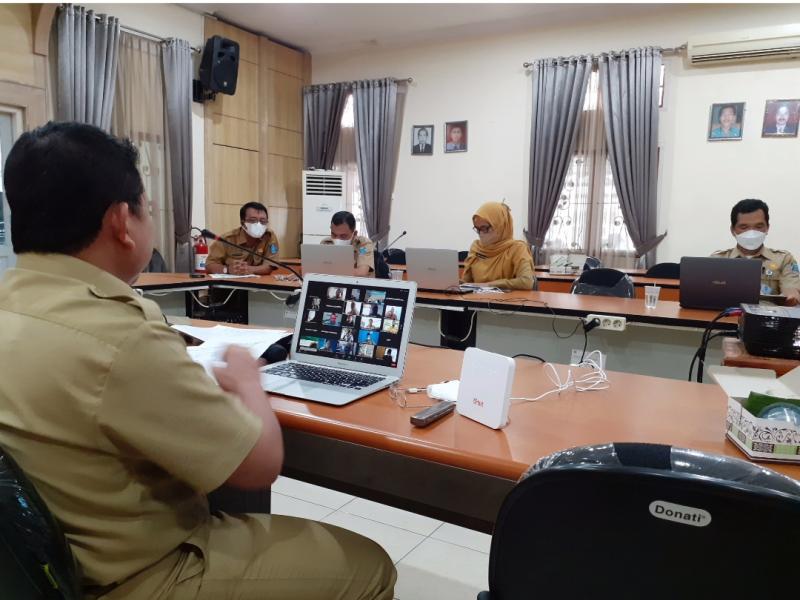 Identifikasi Calon Penerima Bantuan Benih Kedelai, Juaidi dan Kepala Desa di Babel Rapat Secara Virtual 