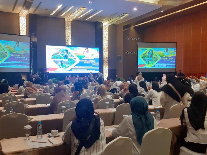 Seratus Wanita Tani Babel Ikuti Bimtek Pembiayaan Pertanian yang Digelar Kementan 