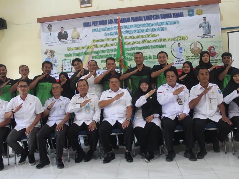 Perhiptani Bangka Tengah Dikukuhkan, Kepala Dinas Pertanian Babel Sebut Penyuluh Pertanian Profesi Mulia