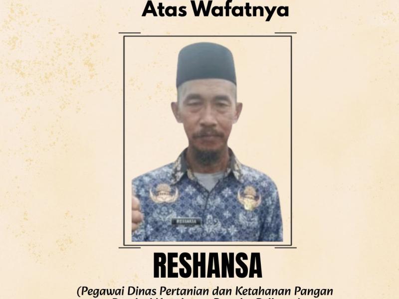 Reshansa Tutup Usia, Dinas Pertanian Babel Kehilangan Sosok Pegawai Rajin dan Baik