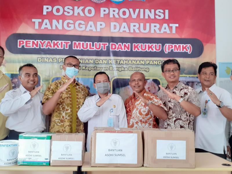 Percepat Penanganan PMK, ASOHI Sumsel Salurkan Obat ke Bangka Belitung