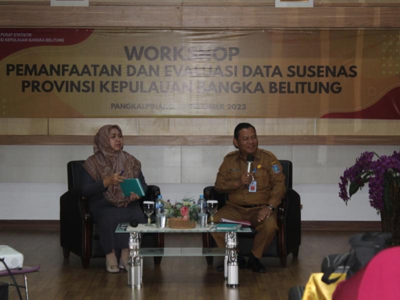 Narasumber Workshop BPS, Kepala Dinas Pertanian Babel Jelaskan Kaitan Data Susenas dengan Ketahanan Pangan