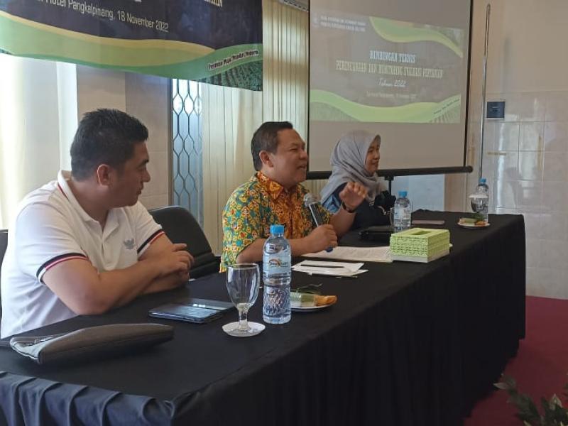 Kepala Dinas Pertanian Babel Apresiasi Kinerja Tim Perencanaan Dinas Pertanian Kabupaten dan Kota 