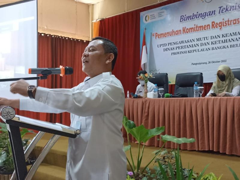 Kepala Dinas Pertanian Babel Minta Petugas Pastikan Pangan Masyarakat Aman Dikonsumsi