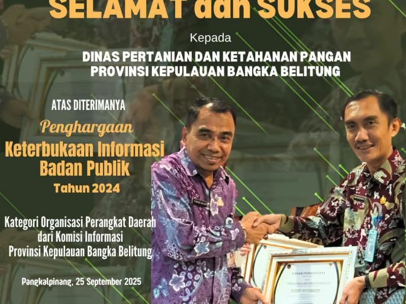 DPKP Babel Kembali Meraih Anugerah Keterbukaan Informasi Tahun 2024