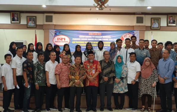 Staf Ahli Gubernur Kepulauan Bangka Belitung Bidang Kemasyarakatan dan Sumber Daya Manusia Ir H Toni HA Batubara SE MT foto bersama Pengurus Cabang ISPI Babel priode 2019-2023