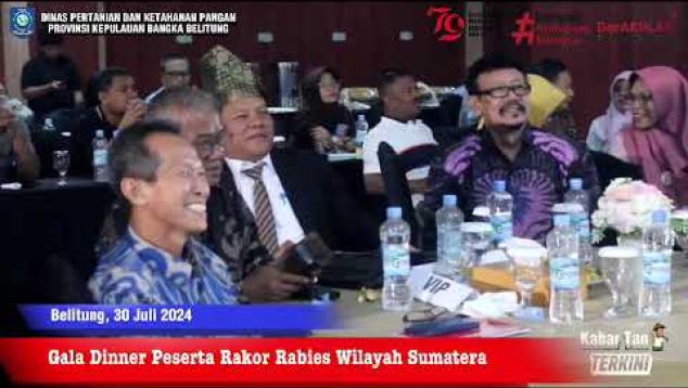 Embedded thumbnail for Gala Dinner Peserta Rakor Rabies Wilayah Sumatera di Belitung 