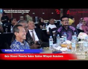 Embedded thumbnail for Gala Dinner Peserta Rakor Rabies Wilayah Sumatera di Belitung 