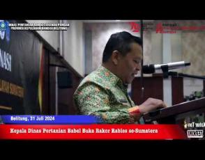 Embedded thumbnail for Kepala Dinas Babel Wakili Pj Gubernur Buka Rakor Rabies Wilayah Sumatera di Belitung 